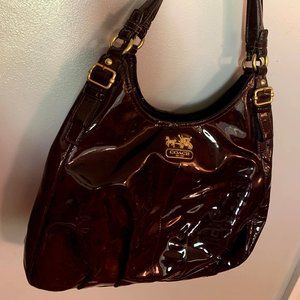 Coach Purse - Patent Leather; Eggplant